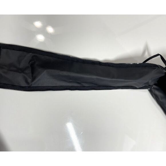 Harley Davidson Black Leather/Canvas Motorcycle Zipper Travel Duffle Biker Bag - Picture 6 of 13